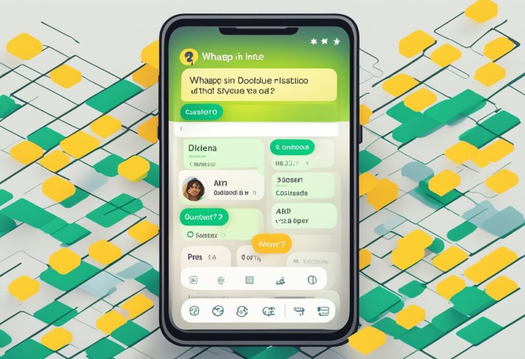 Uma tela de smartphone exibindo uma interface de bate-papo do WhatsApp sem uma lista de transmissão e uma pergunta “O que fazer?” em português